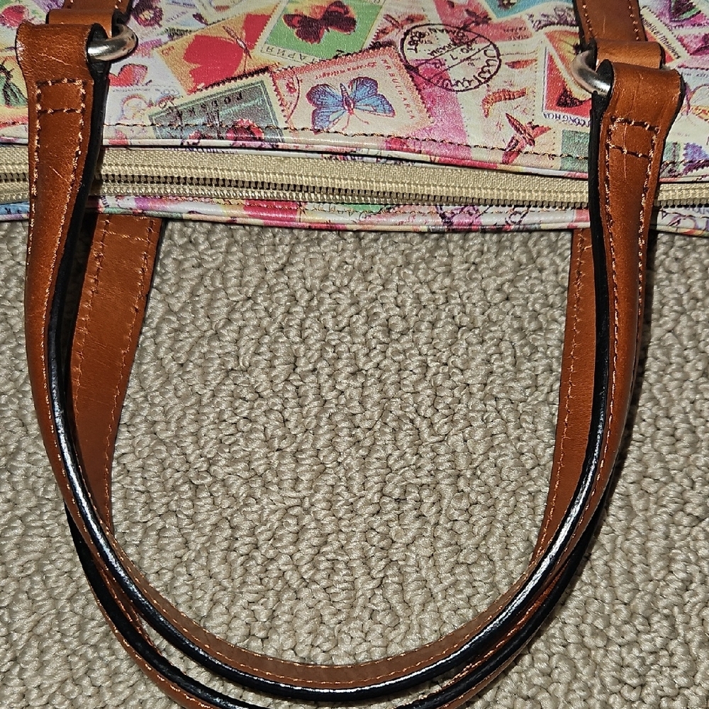 Unique Fossil Multicolor Butterfly Crossbody Bag - Picture 10 of 13